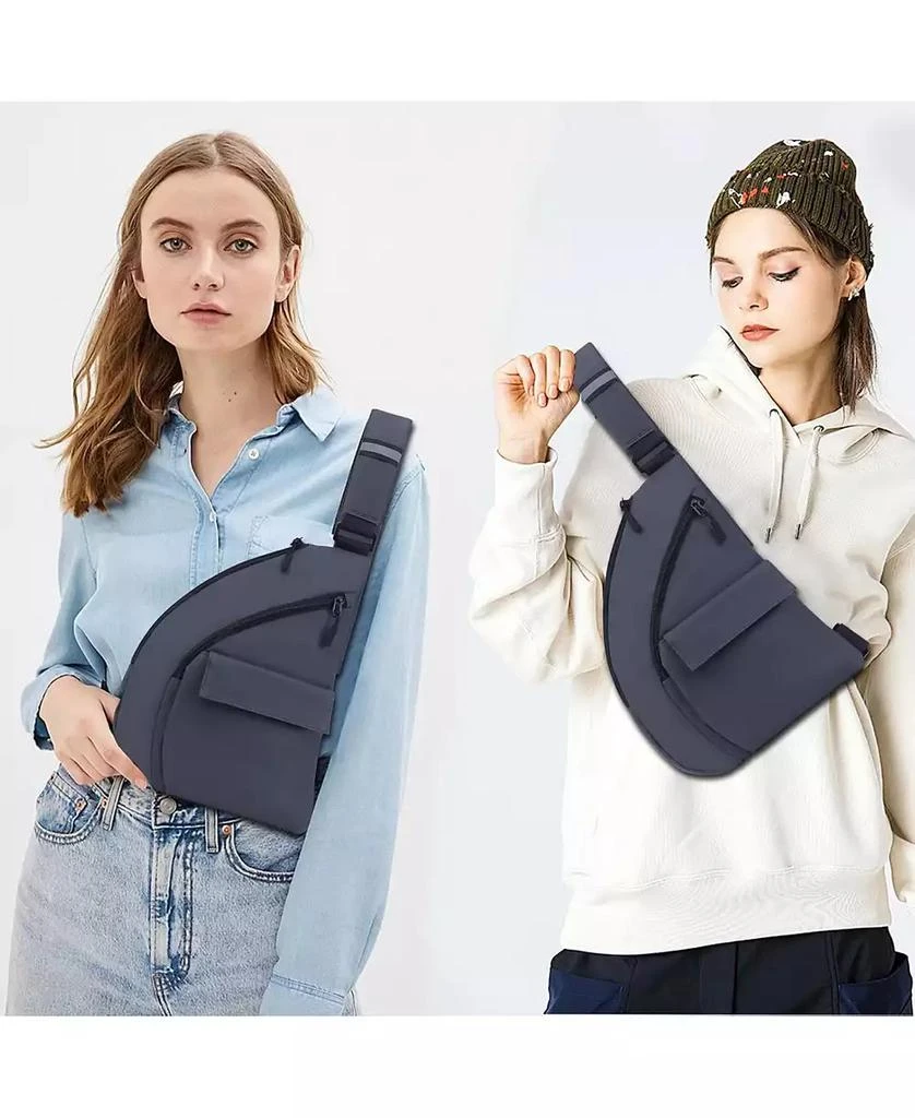 Urbanmax Anti Theft Travel Bag, Crossbody Bags Chest Sling Bag Purses for Women Men Black Right 5