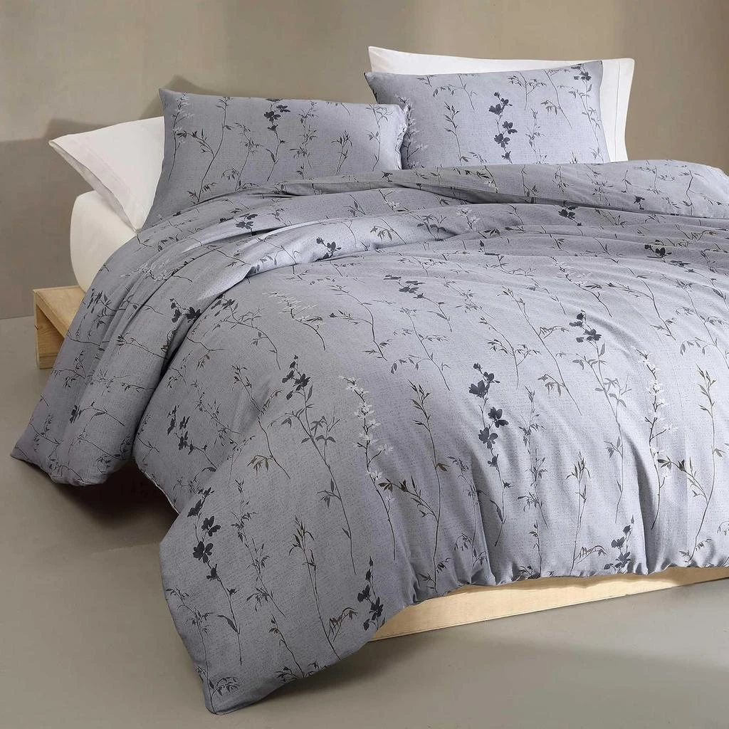 Calvin Klein Calvin Klein - Comforter Set, Cotton Sateen Bedding with Matching Shams, Luxe Softness 
Modern Elegance, Floral Design (Wildflower Dusk Grey, Queen) 3