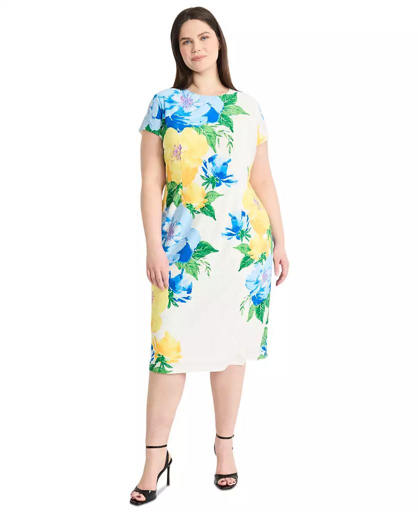 Maggy London Plus Size Floral-Print Midi Dress