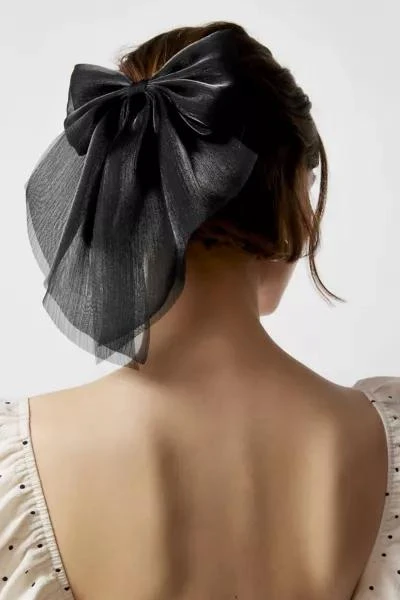 Urban Outfitters Draped Satin Hair Bow Barrette 3
