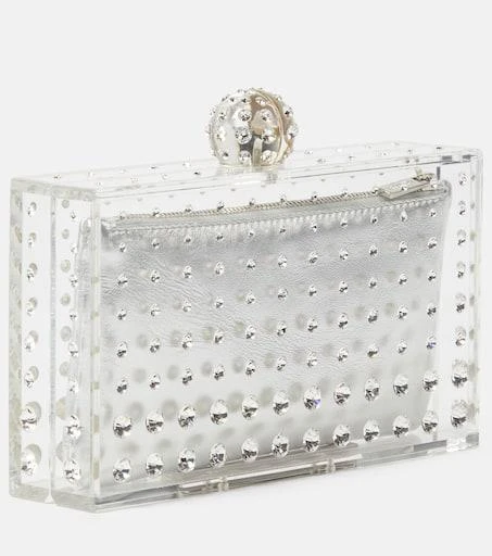 Aquazzura Tequila crystal-embellished clutch 4