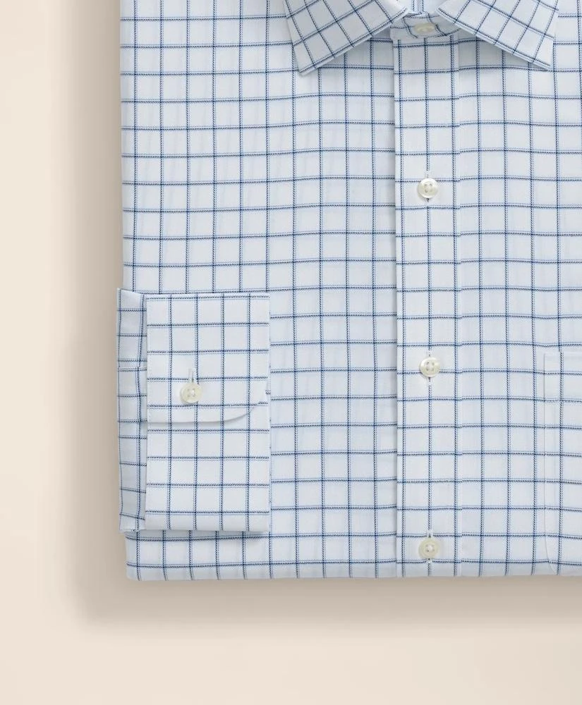 Brooks Brothers Brooks Brothers Explorer Collection Non-Iron Twill Ainsley Collar, Windowpane Dress Shirt 4