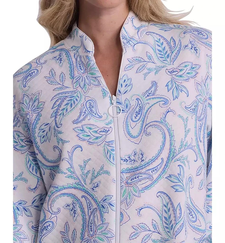 Miss Elaine Women
s Printed Zipper Long Sleepwear Robe 2