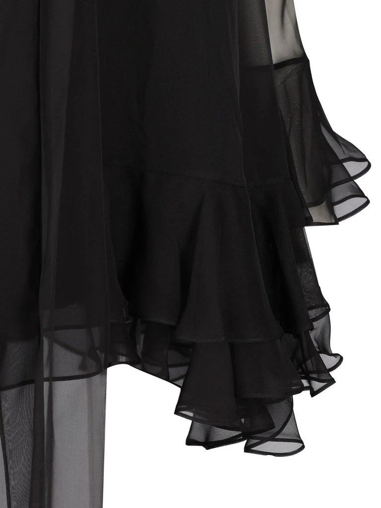Valentino Ruffled Scarf Detailed Long-sleeved Dress 3