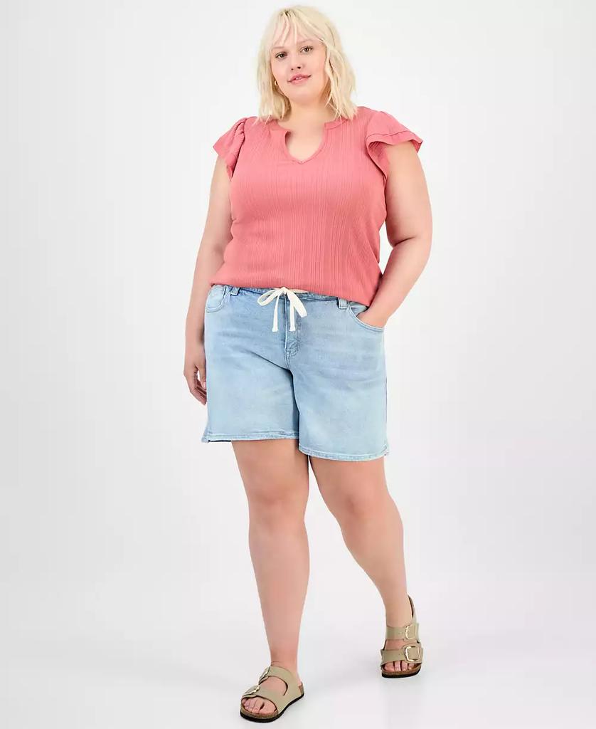 Democracy Trendy Plus High-Rise Drawstring Shorts