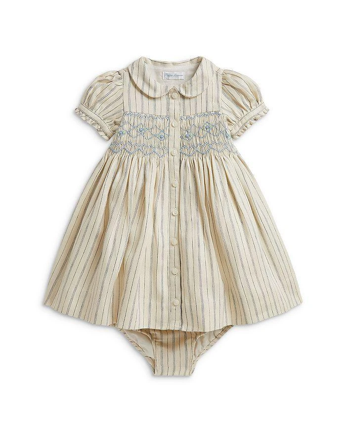 Ralph Lauren Girls' Smocked Linen-Blend Dress & Bloomer - Baby