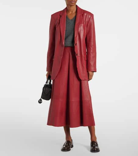 Brunello Cucinelli Leather Blazer 2