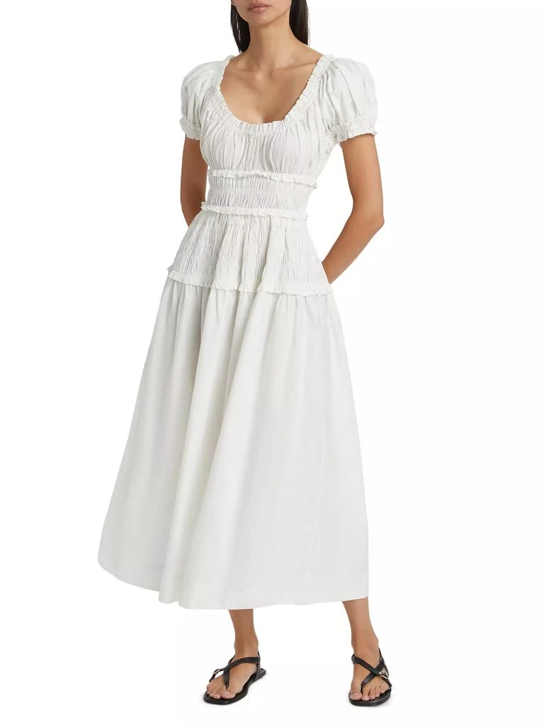 DÔEN Leanne Ruched Cotton Maxi Dress 3