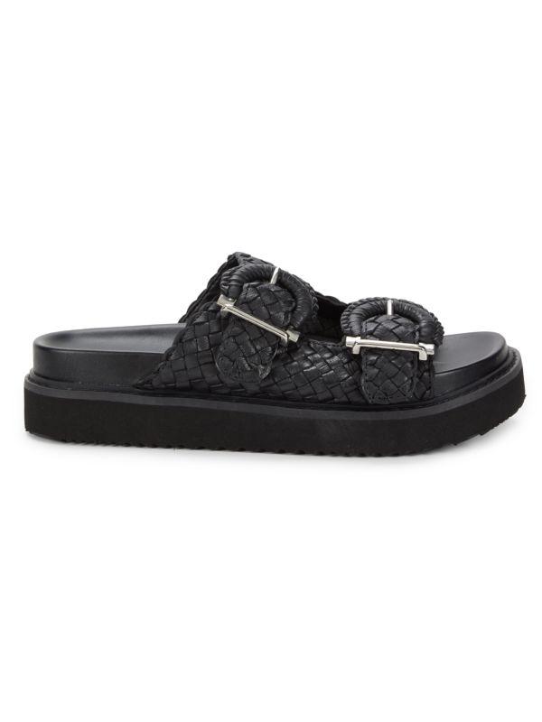 Marc Fisher Auggie ​Woven Leather Slide Sandals