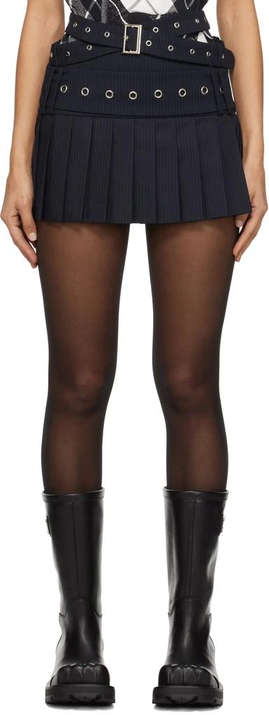 Charles Jeffrey Loverboy Navy Belt Miniskirt 1