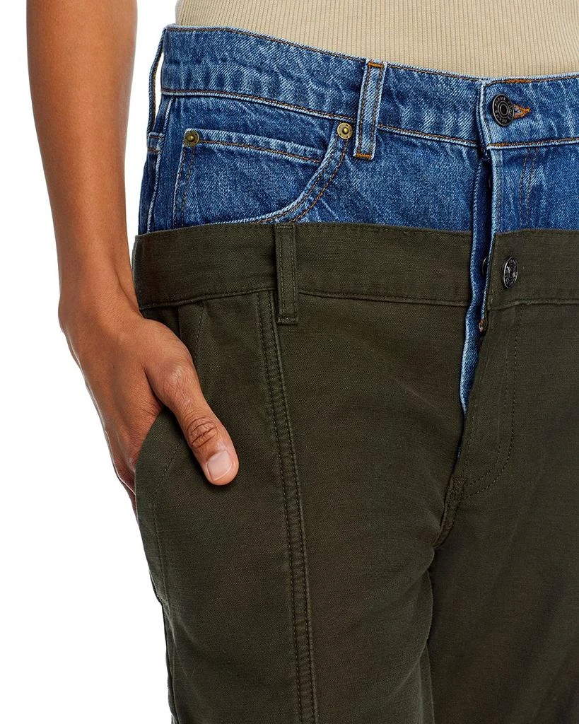 FRAME Le Mix Cargo High Rise Barrel Jeans in Whiplash 5