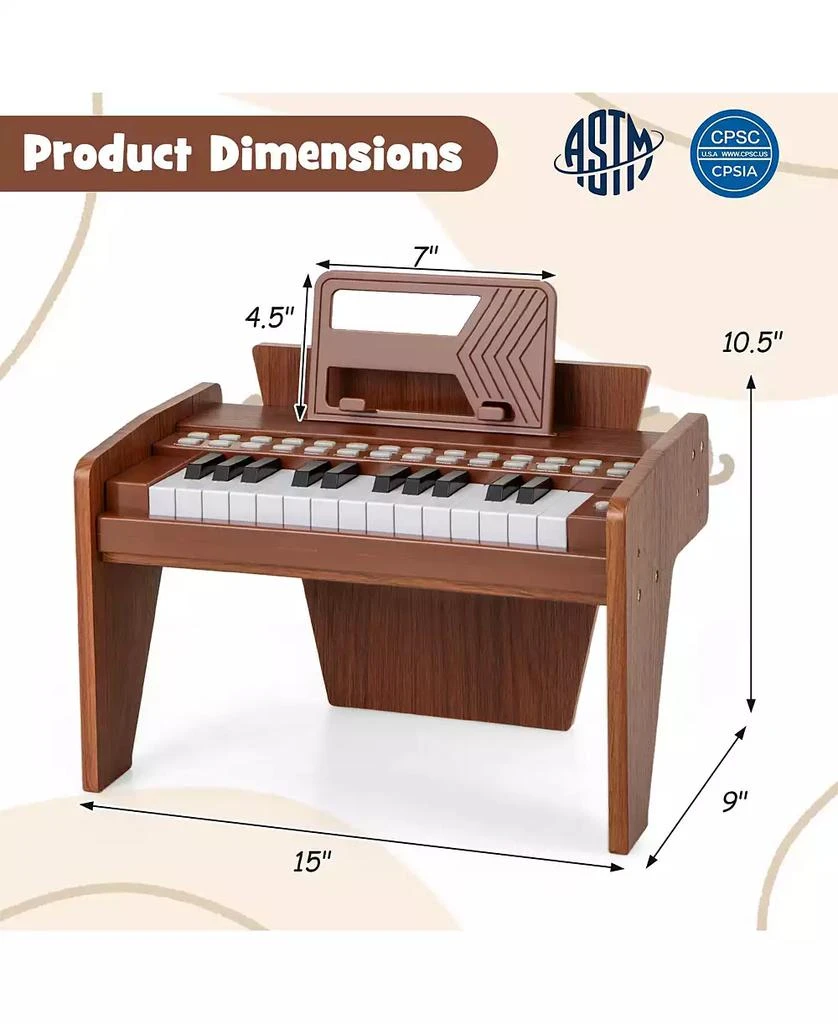 Mecale 25-Key Children
s Piano Keyboard, Adjustable Speed 
Volume for Early Music Education and Fun 4