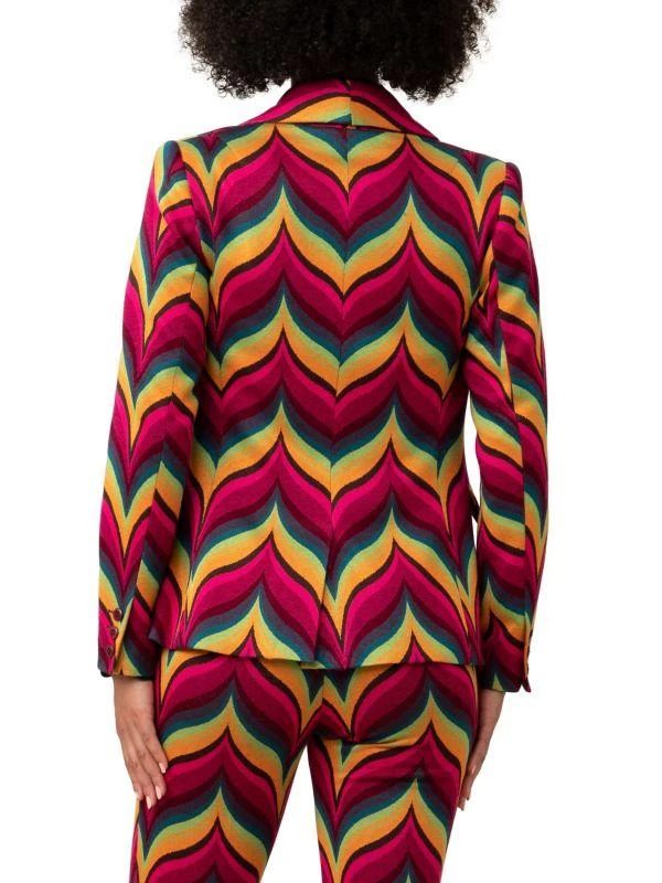 Trina Turk West Village Chevron Jacquard Blazer 3