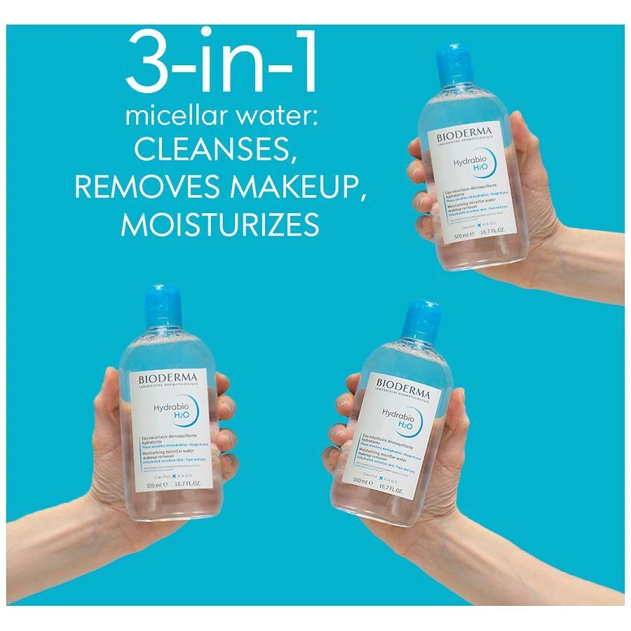 Bioderma Hydrabio H2O Micellar Water Cleanser Makeup Remover for Dehydrated Skin 5