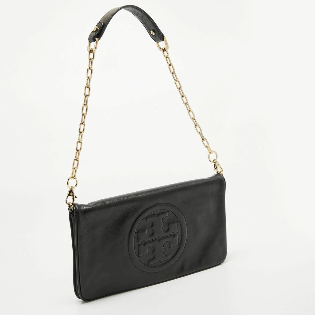 Tory Burch Tory Burch Black Leather Reva Chain Flap Bag 3