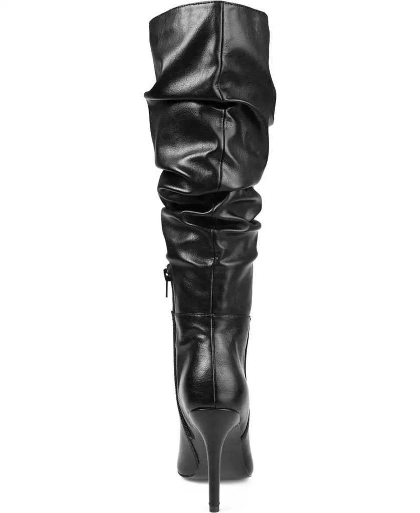 Journee Collection Women's Sarie Wide Calf Ruched Stiletto Boots 3