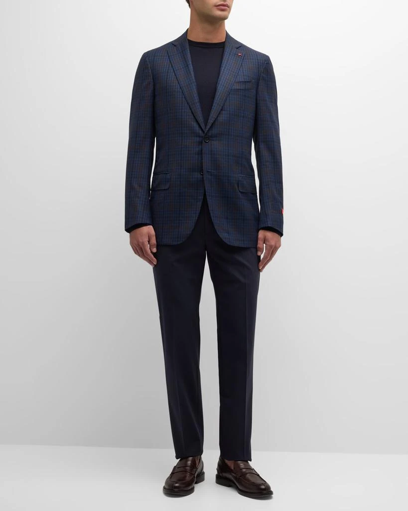 Isaia Men's Windowpane Wool Sport Coat 2