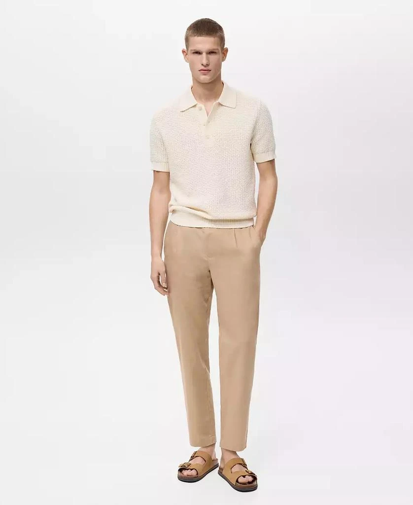 Mango Men's Slim-Fit Linen-Blend Drawstring Pants 7