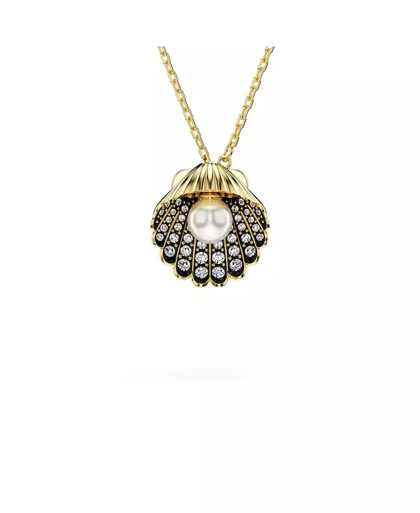 Swarovski Crystal Swarovski Imitation Pearl, Shell, White, Gold-Tone Idyllia Y Pendant Necklace 3