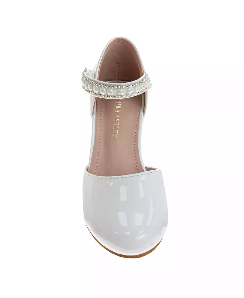 Laura Ashley Little Girls Rhinestones Low Heeled Dress Shoe 5