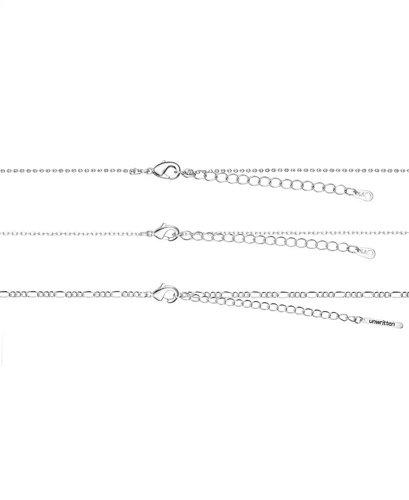 Unwritten Cubic Zirconia Star and Moon Layered Pendant Necklace Set 3