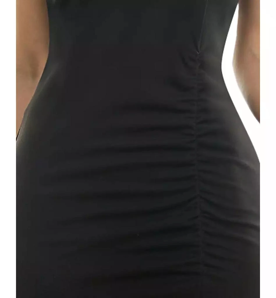 Emerald Sundae Juniors' Notch-Neck Slit-Front Gown 2