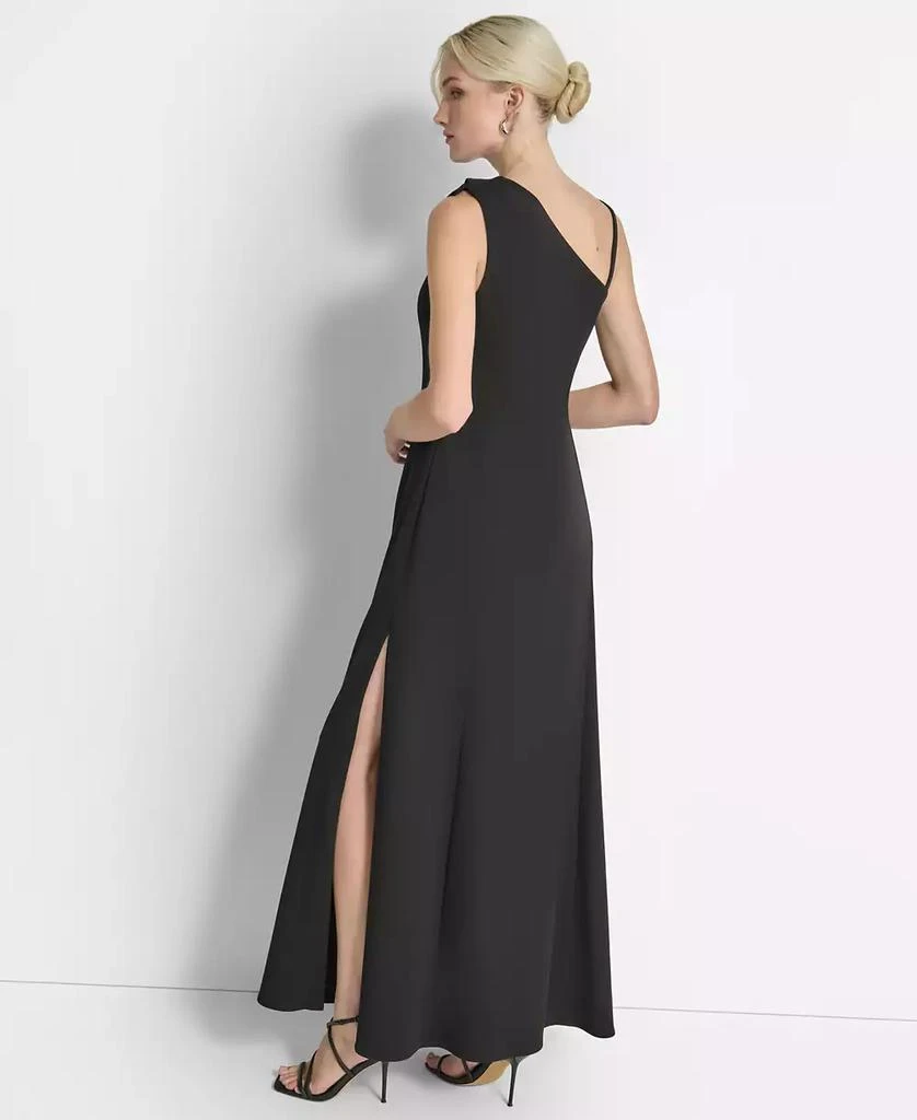 DKNY Women's One-Shoulder Side-Slit Ruffle Gown 5