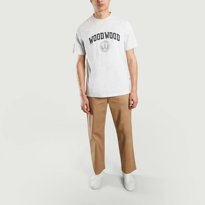 Wood Wood Bobby T-Shirt in organic cotton SNOW MARL  WOOD WOOD 4