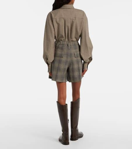 Brunello Cucinelli Checked virgin wool shorts 3