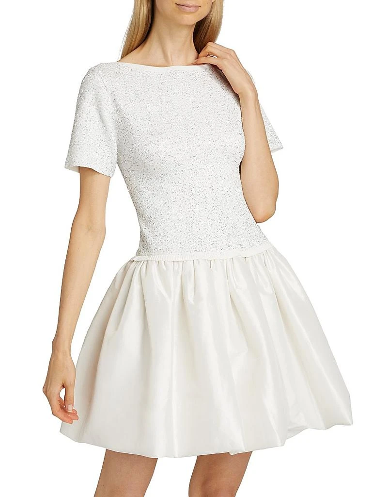 SIMKHAI Kenz Sequin Knit Combo Minidress 3
