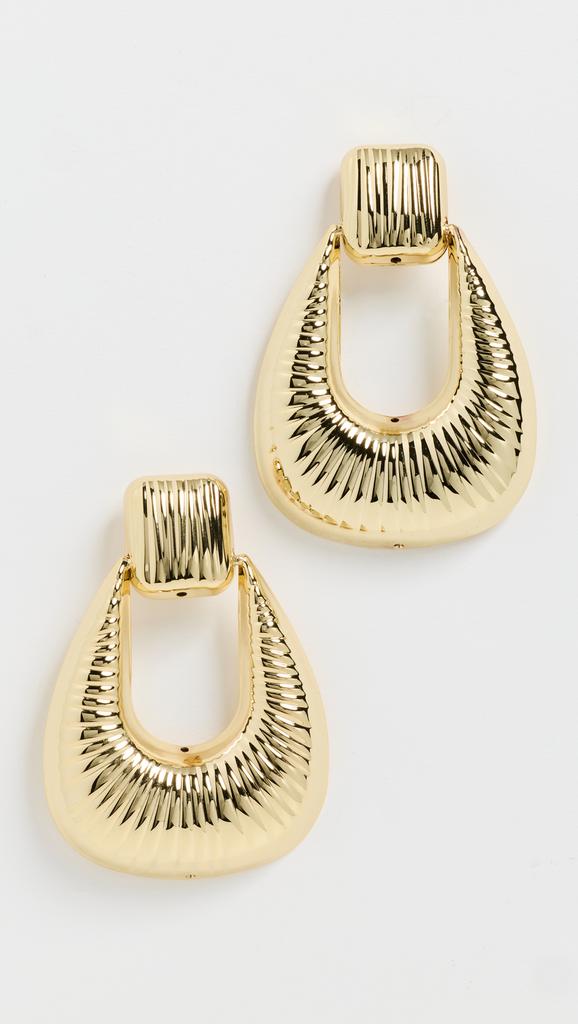 Ronny Kobo Striated Door Knocker Earrings