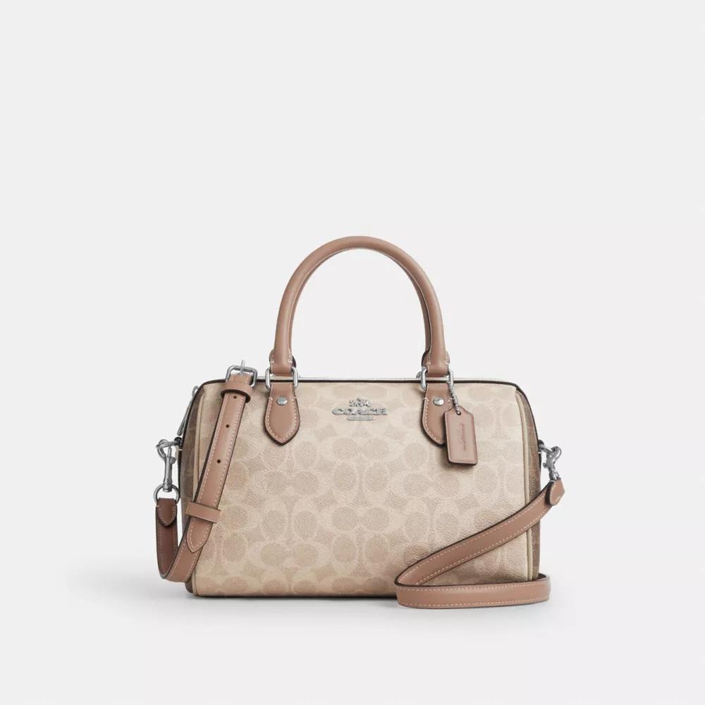 Coach Rowan Satchel Bag In Blocked Signature Canvas