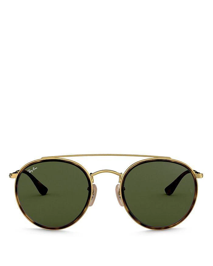 Ray-Ban Icons Brow Bar Round Sunglasses, 51mm 11