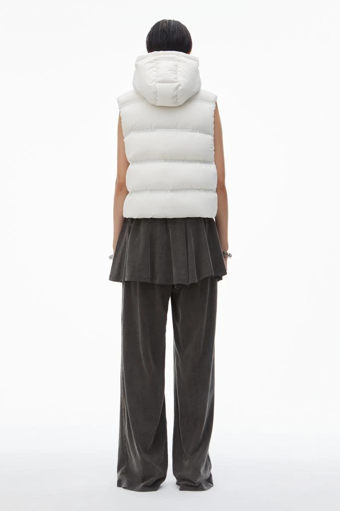 Alexander Wang cropped hooded puffer vest with reflective logo 5