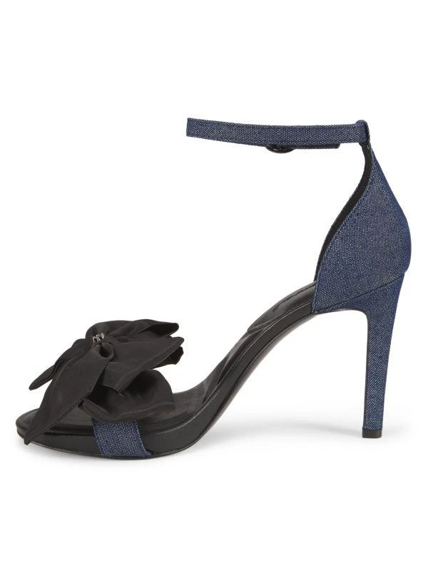 Karl Lagerfeld Paris Kenz 90MM Bow Denim Sandals 4