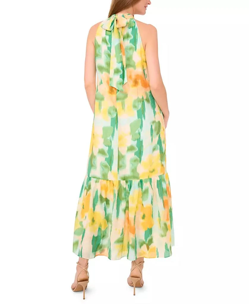 MSK Women's Printed Sleeveless Halter Neck Maxi Dress 3