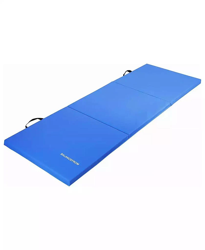 BalanceFrom Fitness GoGym 6
 x 2
 x 1.5" Folding 3 Panel Exercise Gym Mat, Blue 2