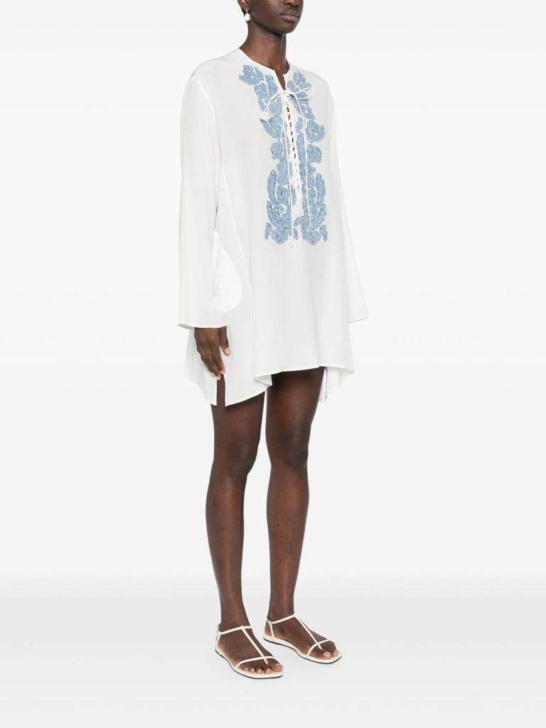 ERMANNO ERMANNO SCERVINO - Embroidered Silk Kaftan