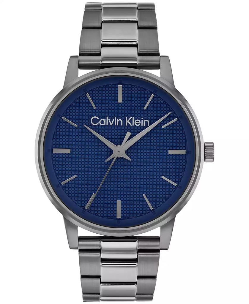 Calvin Klein Men's CK Linked Ionic Plated Grey Steel Bracelet Watch 41mm