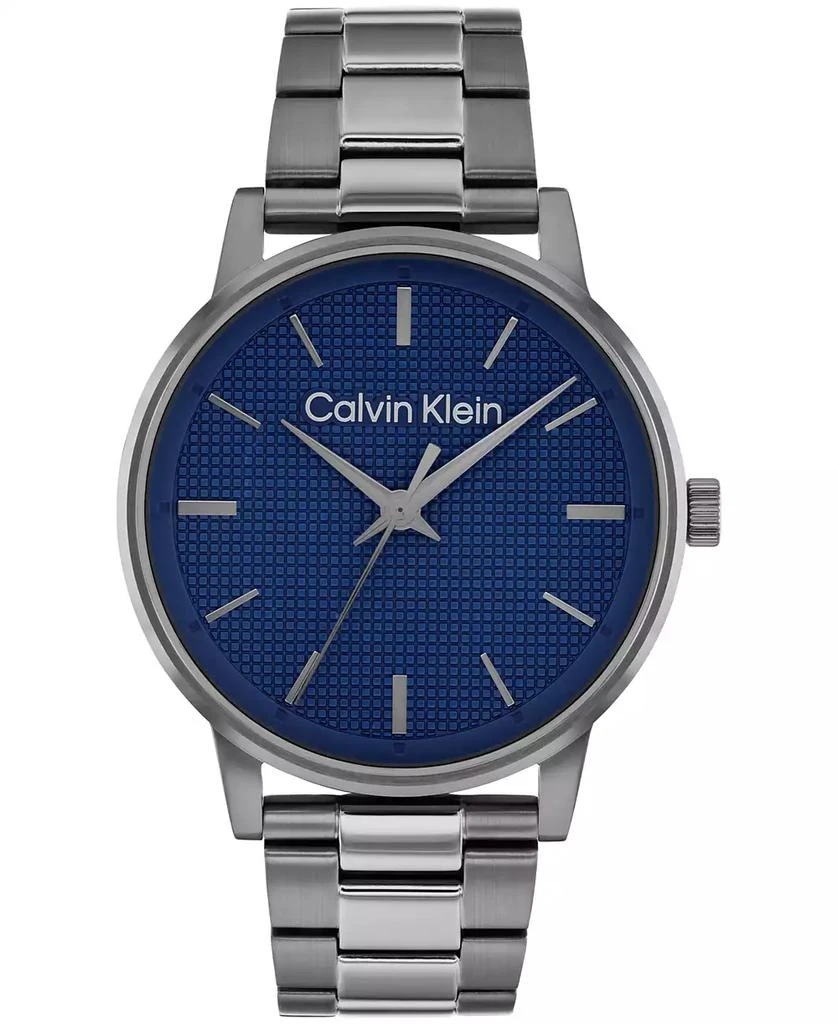 Calvin Klein Men's CK Linked Ionic Plated Grey Steel Bracelet Watch 41mm 1