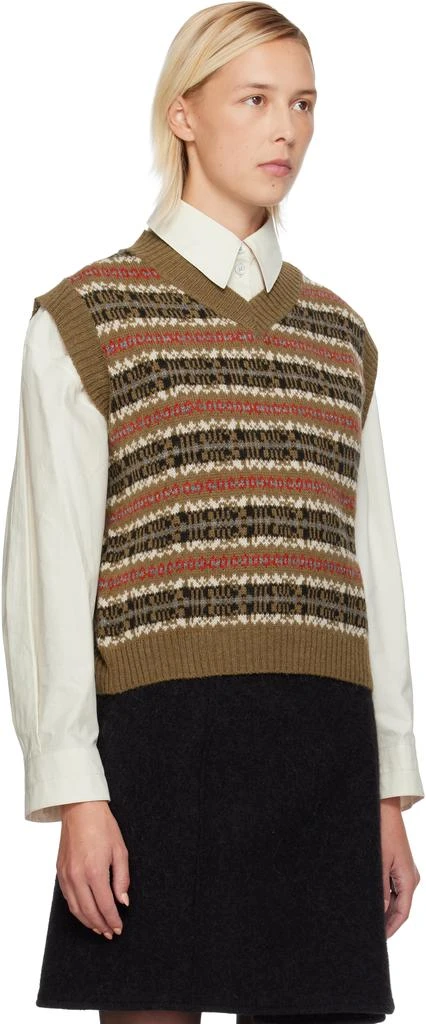 Weekend Max Mara Brown Fleres Jacquard Vest 2