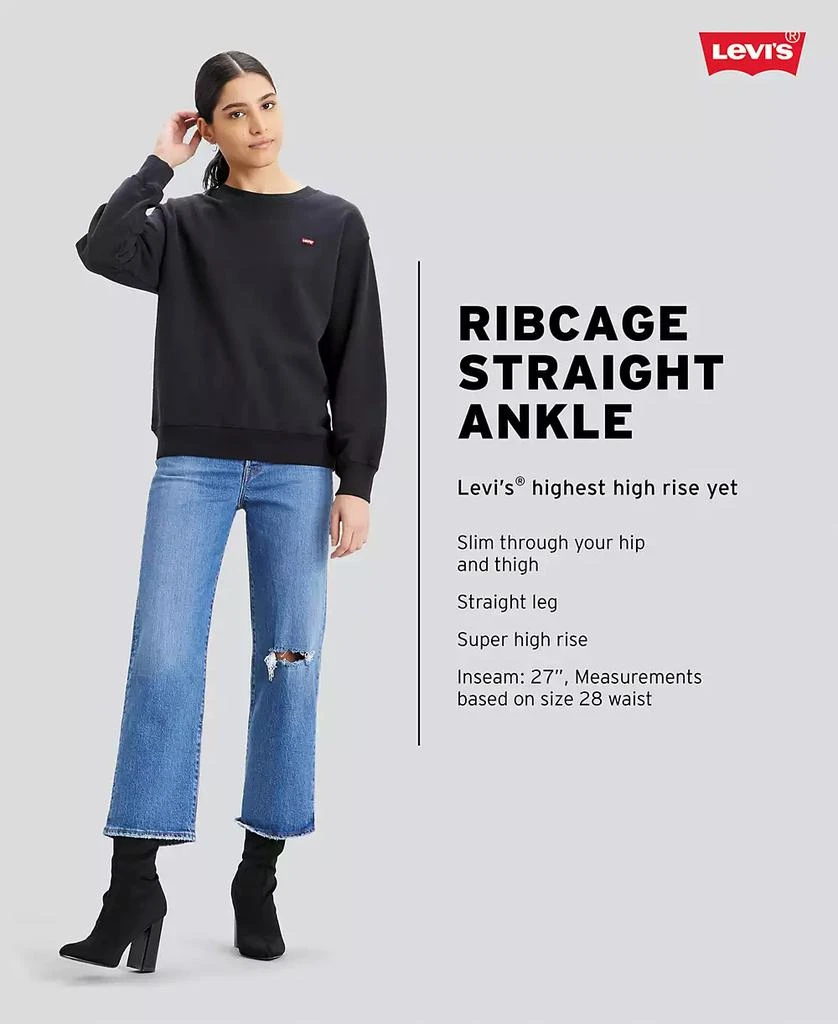Levi's Women's Ribcage High Rise Straight Ankle Jeans 5