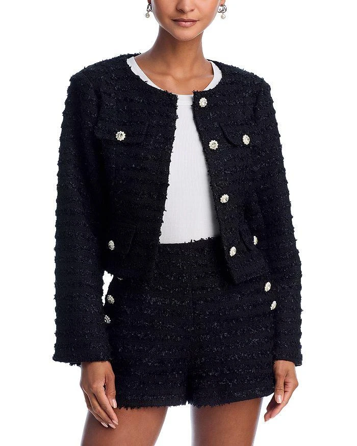 AQUA Flap Pocket Tweed Blazer - Exclusive 1