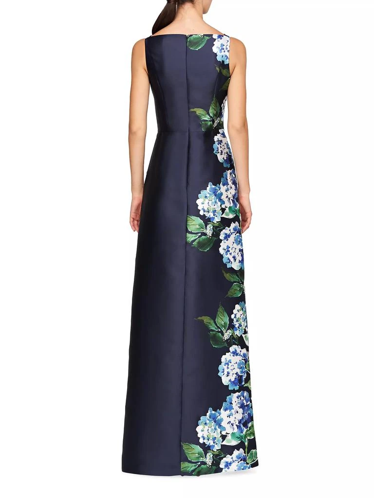Kay Unger Barbara Hydrangea Mikado Walk-Thru Gown 4