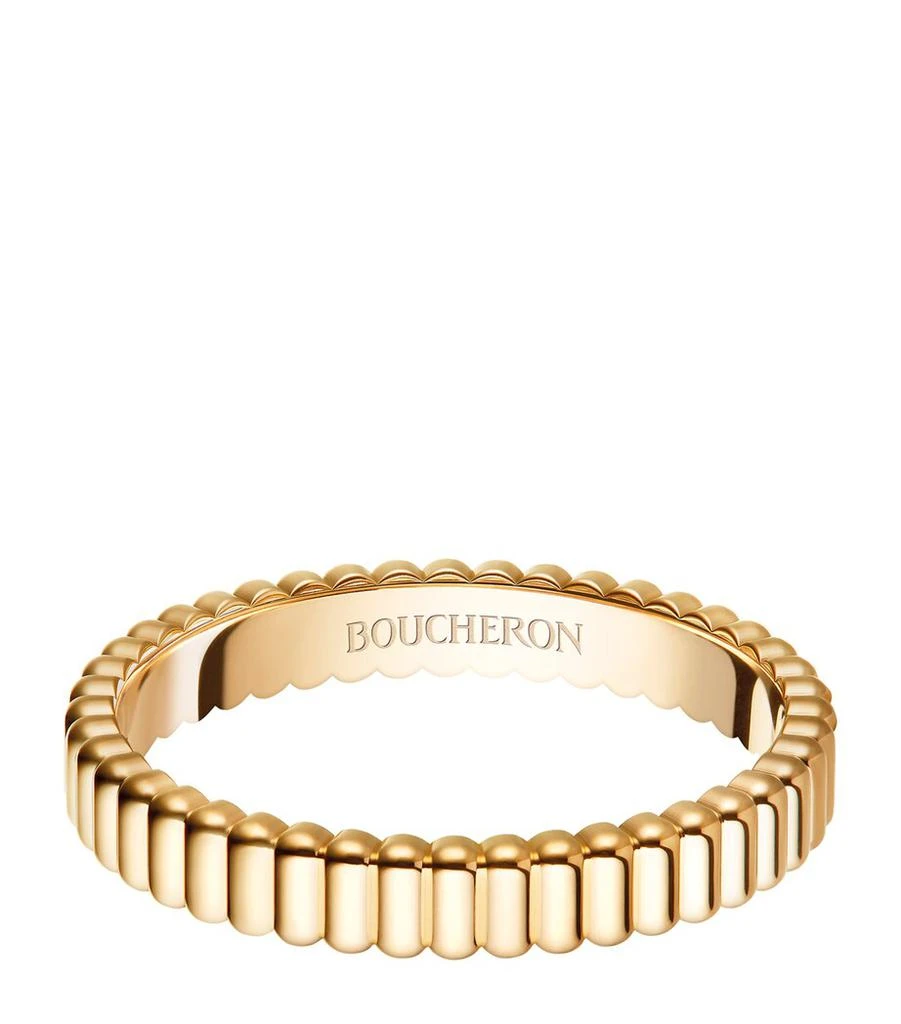 Boucheron Yellow Gold Grosgrain Wedding Band 1