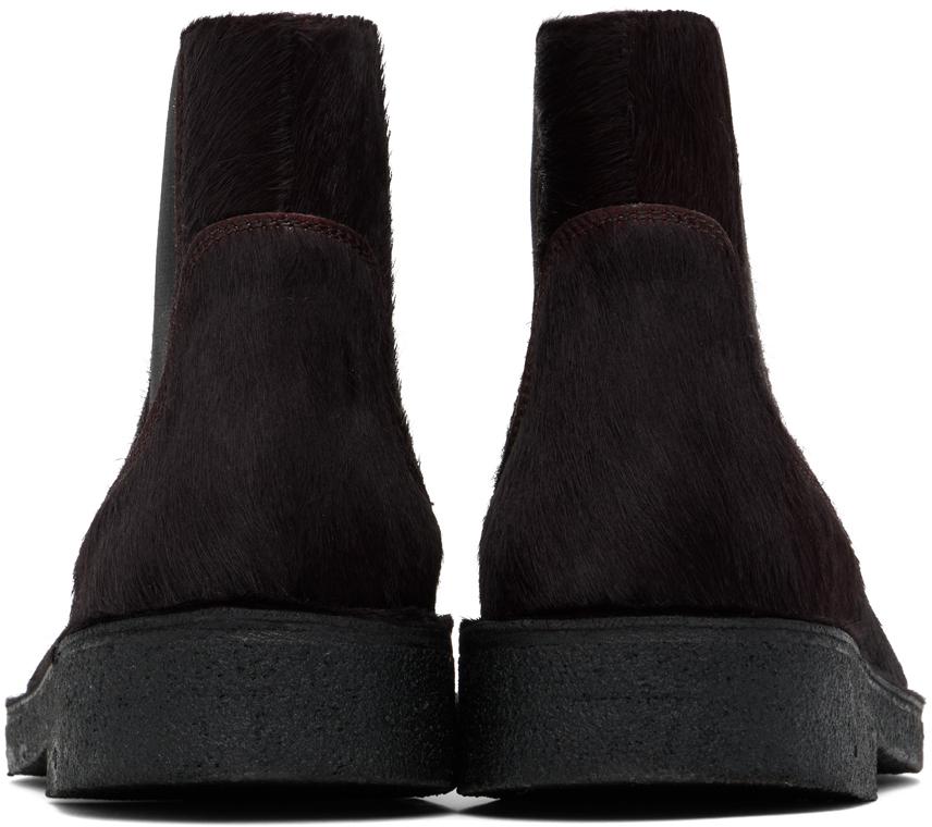 A.P.C. Burgundy Theodore Ankle Boots