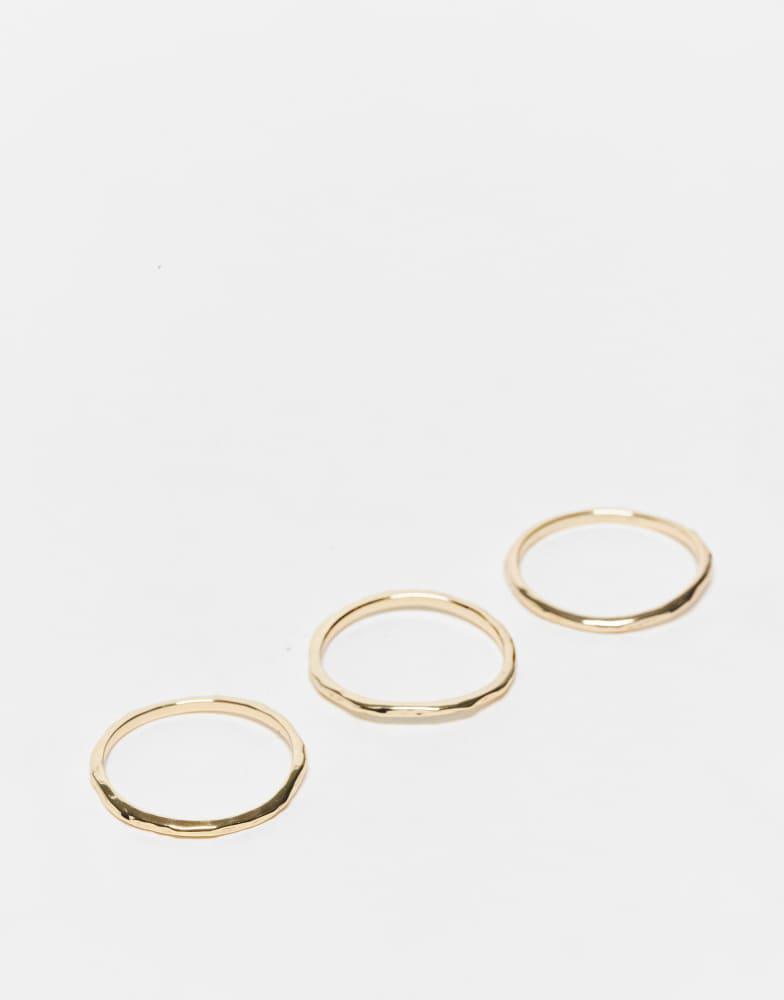 & Other Stories & Other Stories fine triple stacked ring in gold