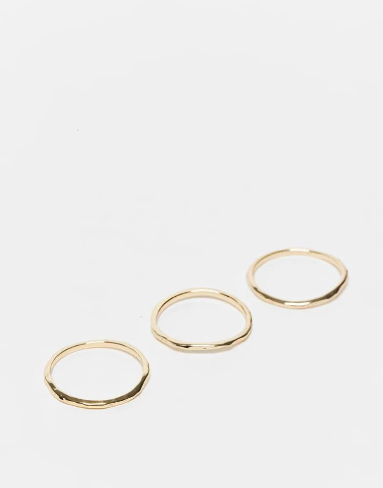 & Other Stories & Other Stories fine triple stacked ring in gold 1