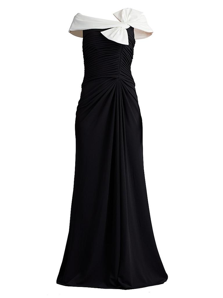 パーティードレス TadashiShoji A-Line Sequin Lace & Crepe Gown Tadashi Shoji A-Line Crepe and Sequin Lace Gown | Neiman Marcus