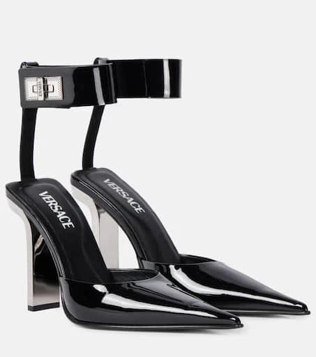 Versace Patent leather slingback pumps 1